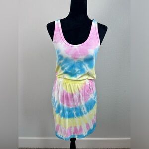 Spiritual Gangster Day Off Tie Dyed Ribbed Sleeveless Dress Size Small
